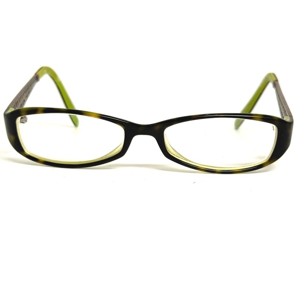 Georgette DV2 135‎ Eyeglasses Frames Green Tortoise Filigree Rectangular Womens